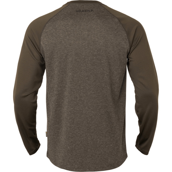 2026 Harkila Heren Kodiak Cleverwool Lange Mouw T-Shirt 108030174001 - Dark Hunting Green